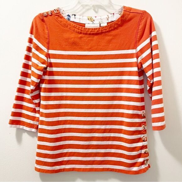 Maeve Anthropologie Bonnie Boat Neck Side Button Top - Size XS - Picture 1 of 8